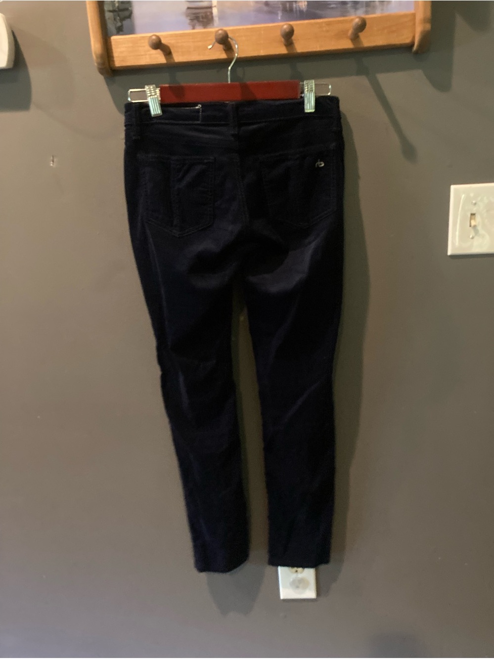 Rag& Bone midnight navy soft legging velvet pants excellent condition size 27 - Picture 2 of 9